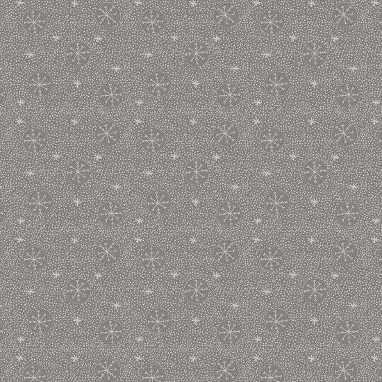 6690-053 81070-10  Hollyberry Christmas -  Snowflake Sky - Grey