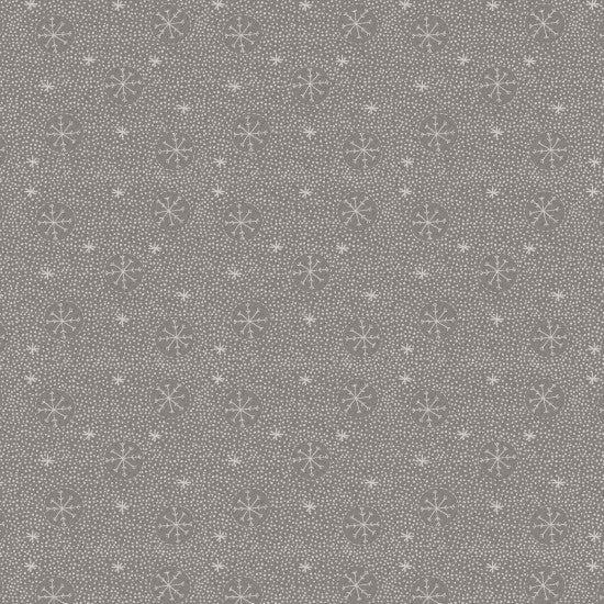 6690-053 81070-10  Hollyberry Christmas -  Snowflake Sky - Grey