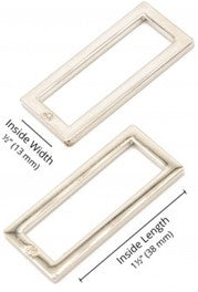 Rektangel 1,5" Nikkel - ByAnnie