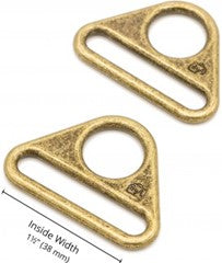 Triangel-ringer 1,5" Antik Brass-  ByAnnie