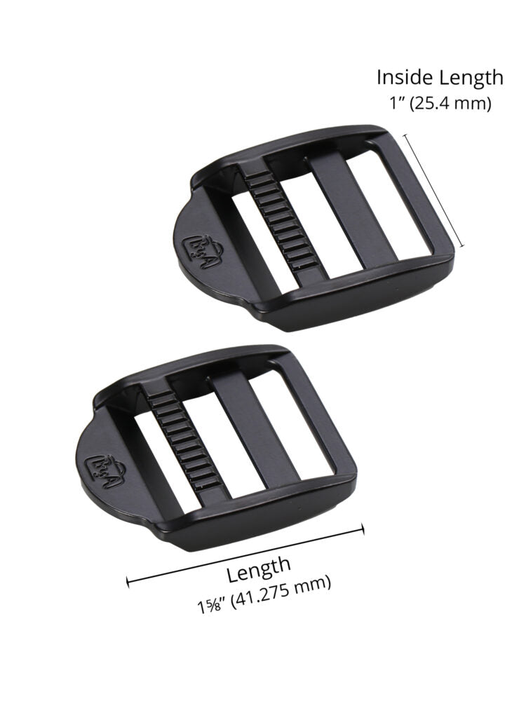 Strap Adjuster  1" Black Metal  - ByAnnie