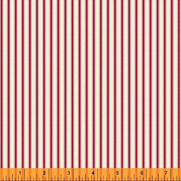 Hvit med røde striper  52937-1