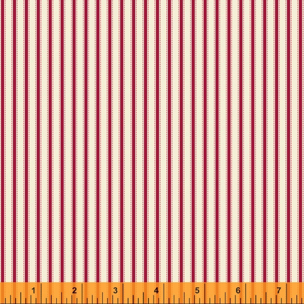 Hvit med røde striper  52937-1