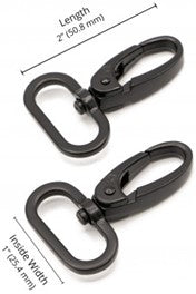 Karabinkrok  1" Black metall - ByAnnie