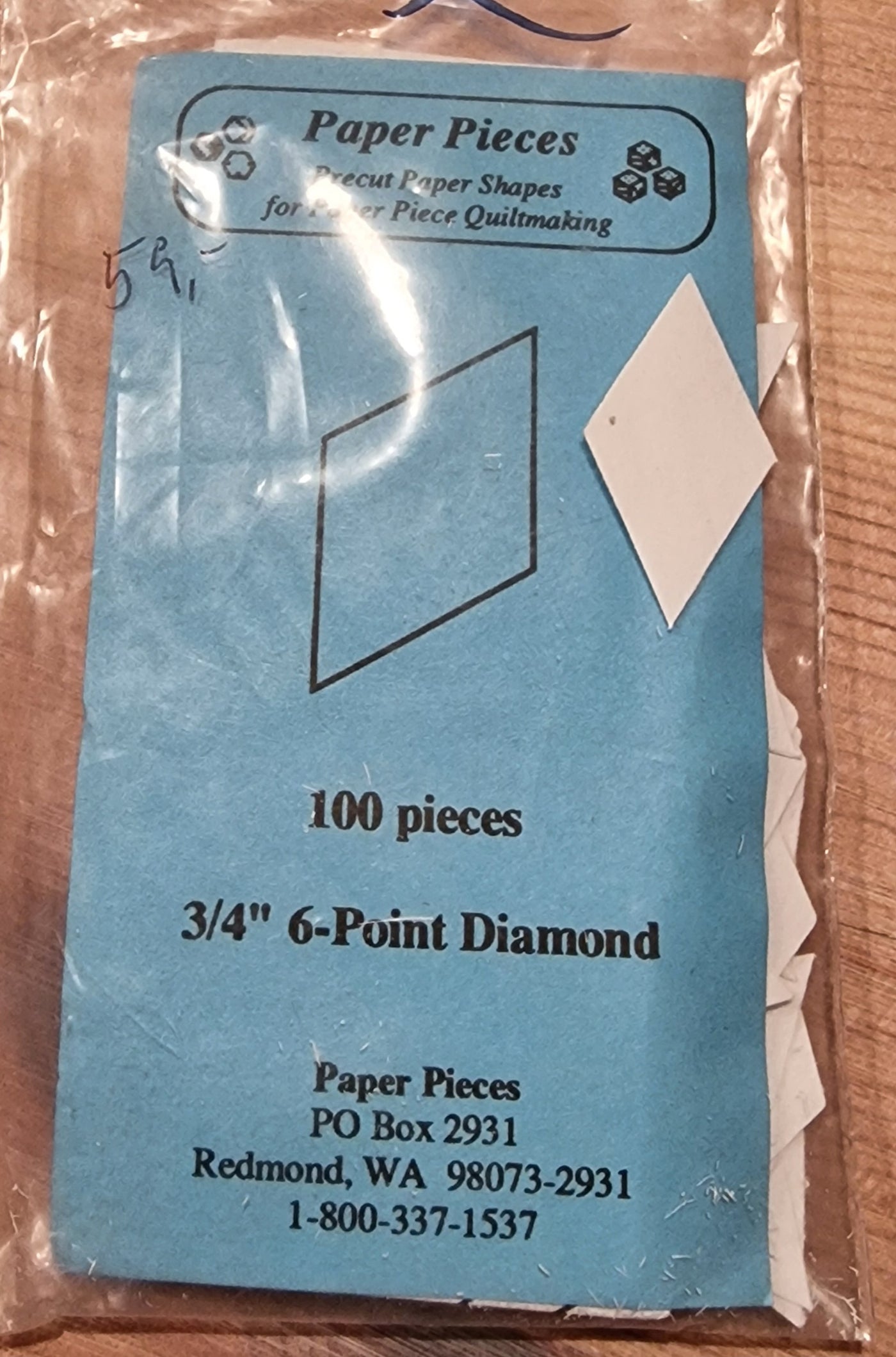 3/4" 6 pointed star 100 stk pappmal
