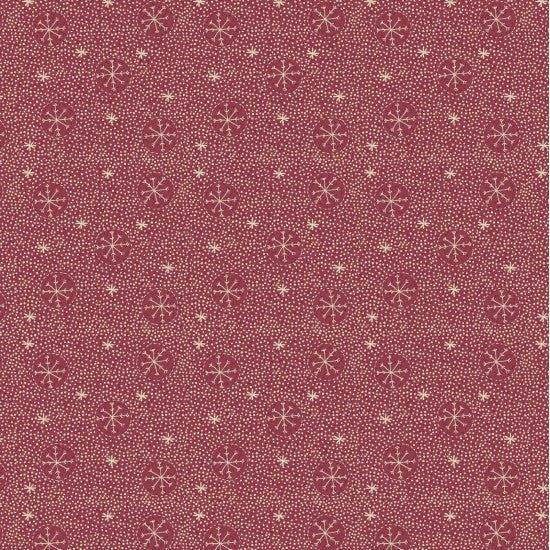6690-055 81070-12  Hollyberry Christmas -  Snowflake Sky - red