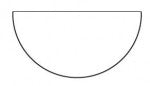 Skjæremal - 2,5" half circle