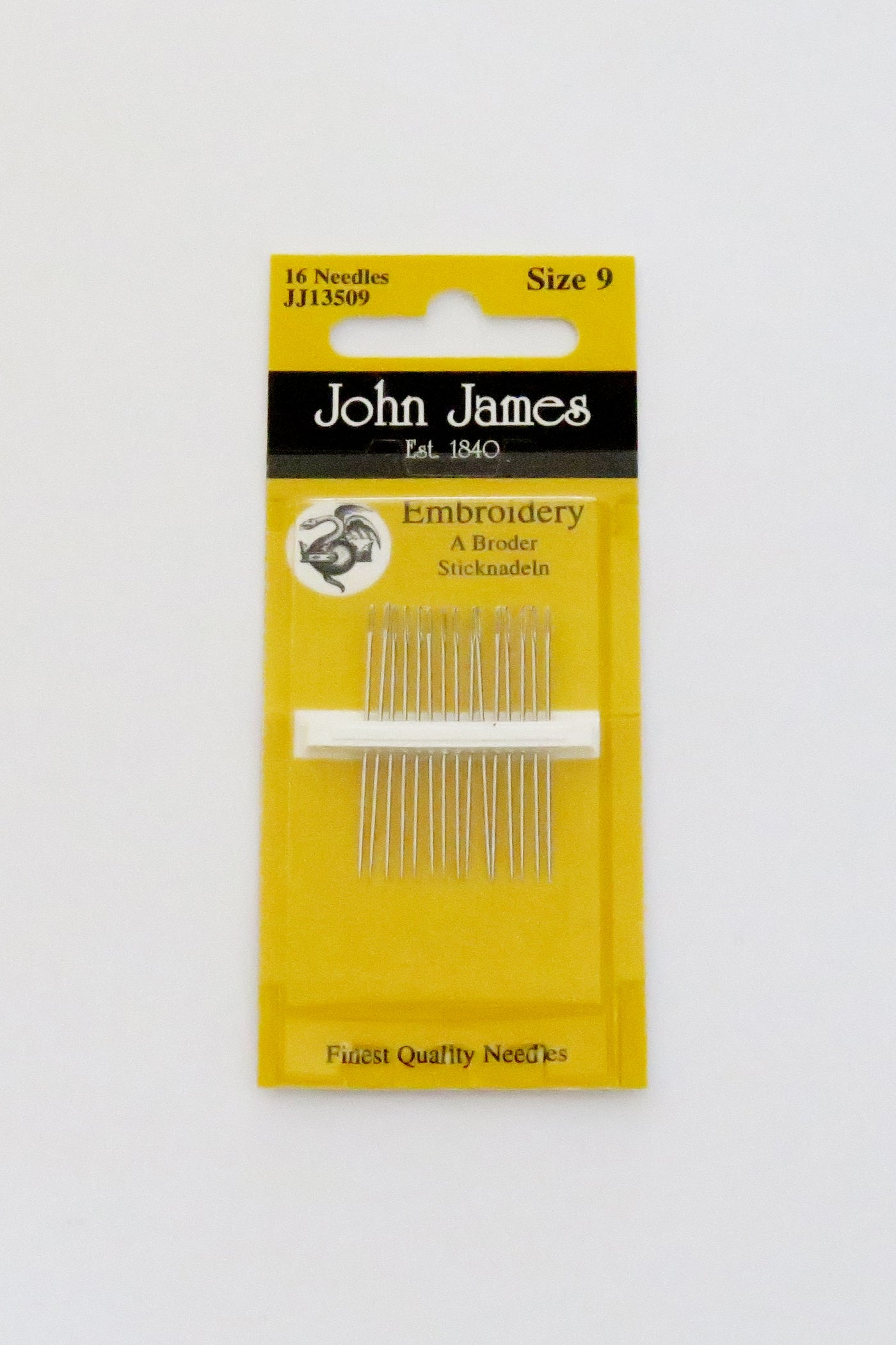 John James Embroidery Needles Size 9