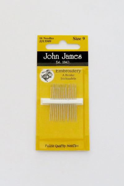 John James Embroidery Needles Size 9
