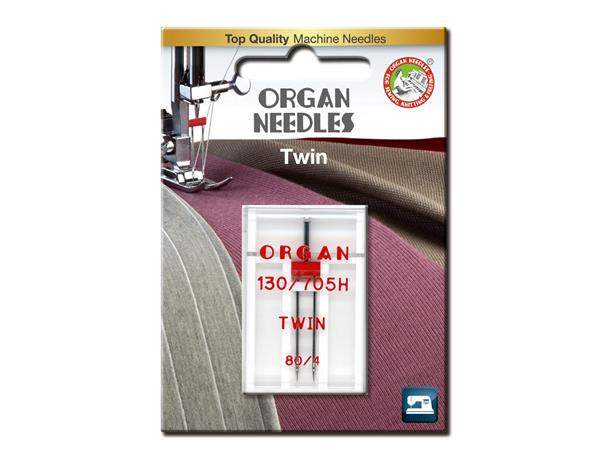 Symaskinnåler Organ Twin 80/4