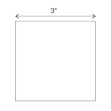 3" Square pappmal