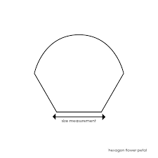 5/8" Hex Flower Petal 50 stk