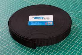 Webbing Polyester 1" svart - ByAnnie