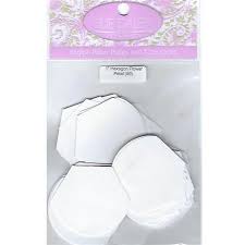 1" Hexagon Flower Petal  Papirmal 50 stk