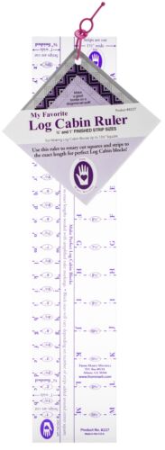Log Cabin ruler 1/2 og 1 inch