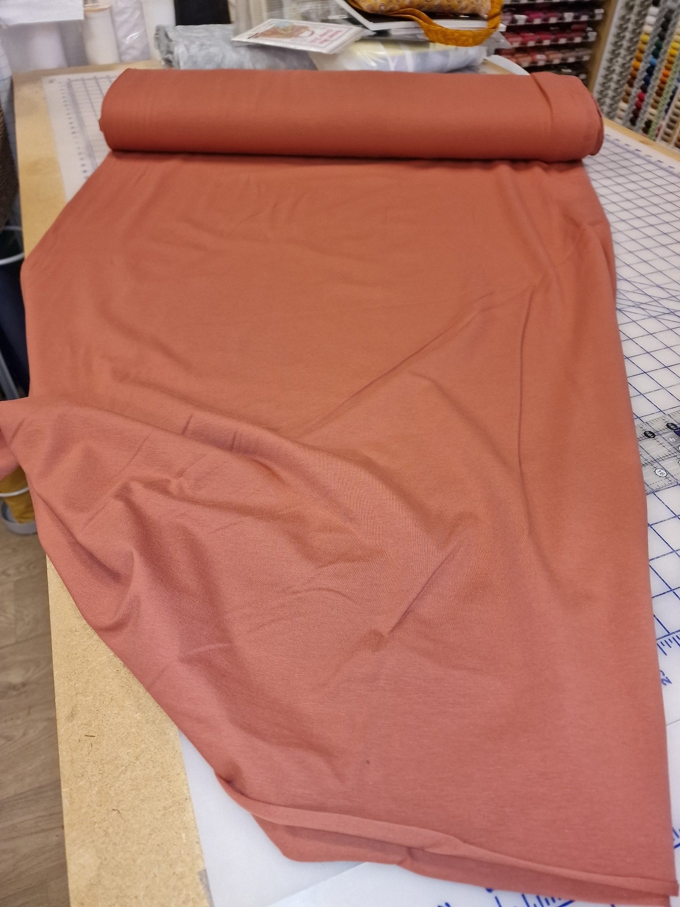 Jersey  ensfarget lrød- brun 3624-014