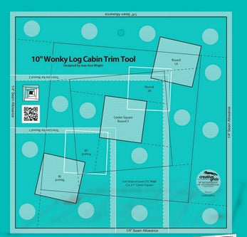 Linjal Creative Grids 10"" Wonky Log Cabin