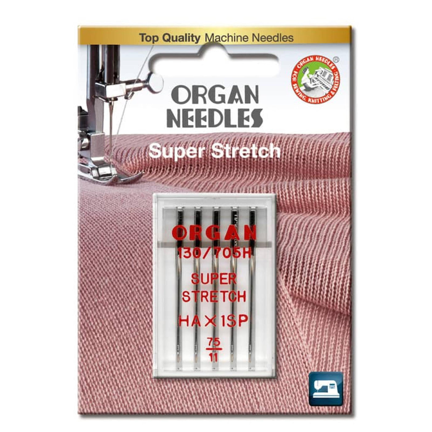 Symaskinnåler Organ Super Stretch 75/11