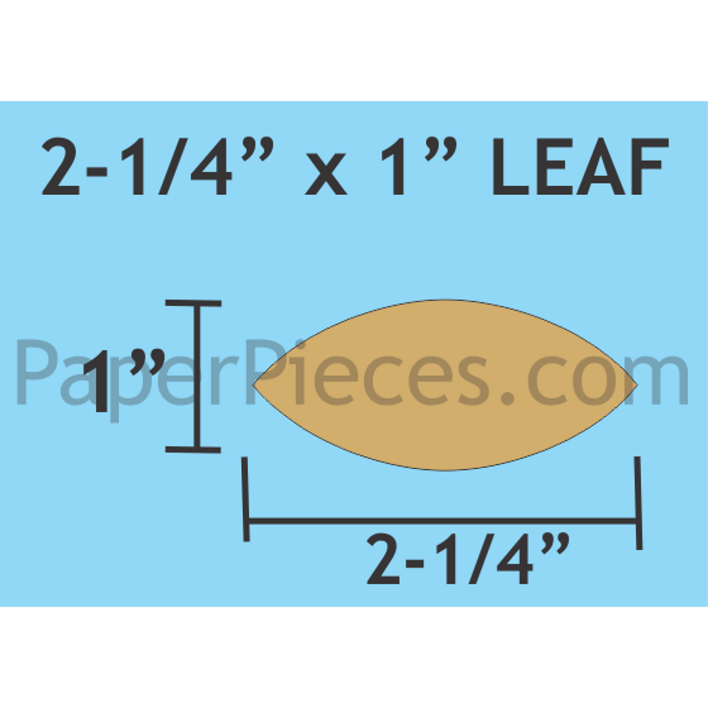 Pappmal blader/leaf 2 1/4"" x 1""