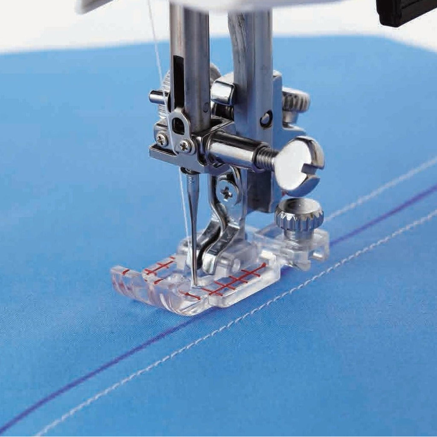 Janome 1/4 inch fot med guide, transparent fot gruppe 1