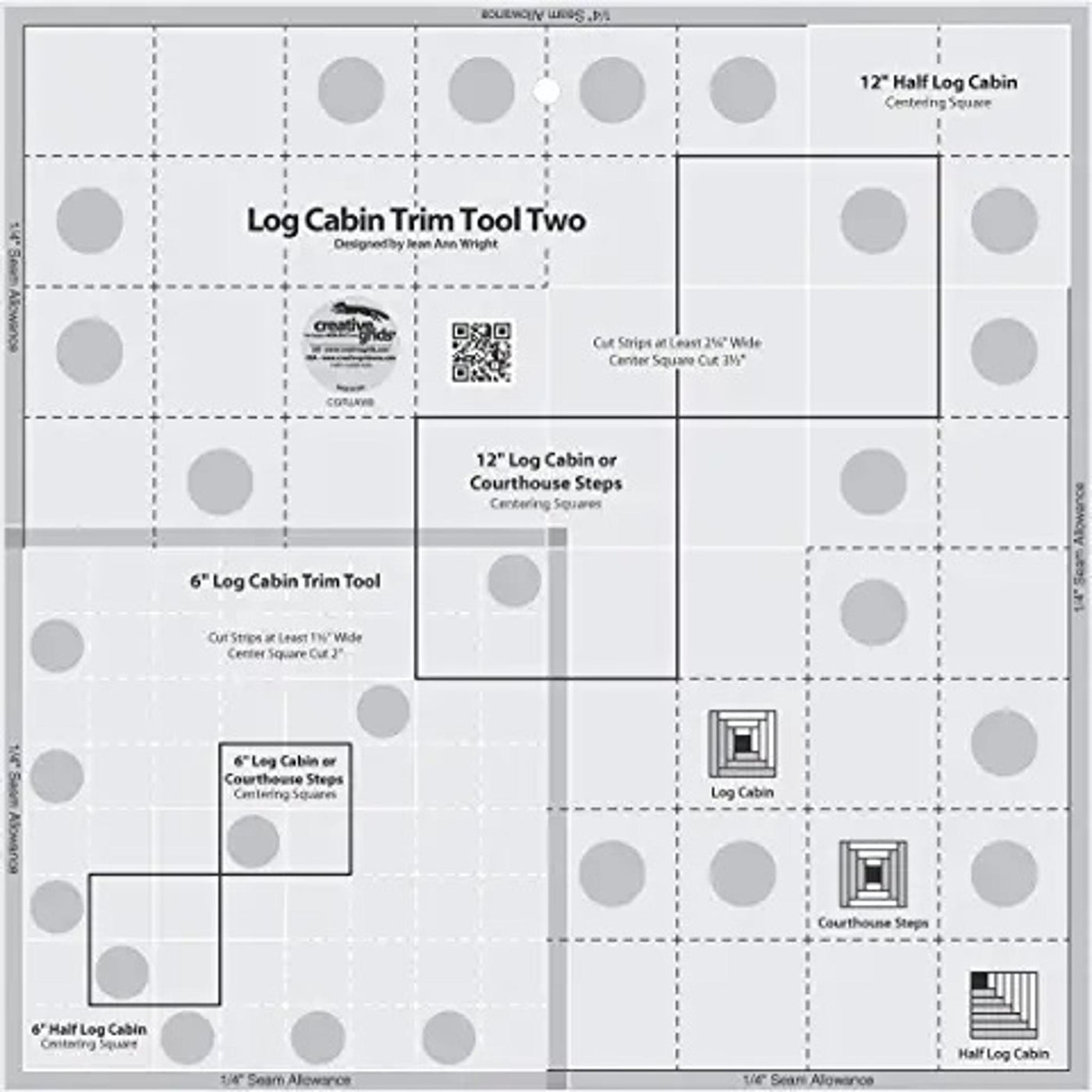 Creative Grids 6" x 12"  Log Cabin