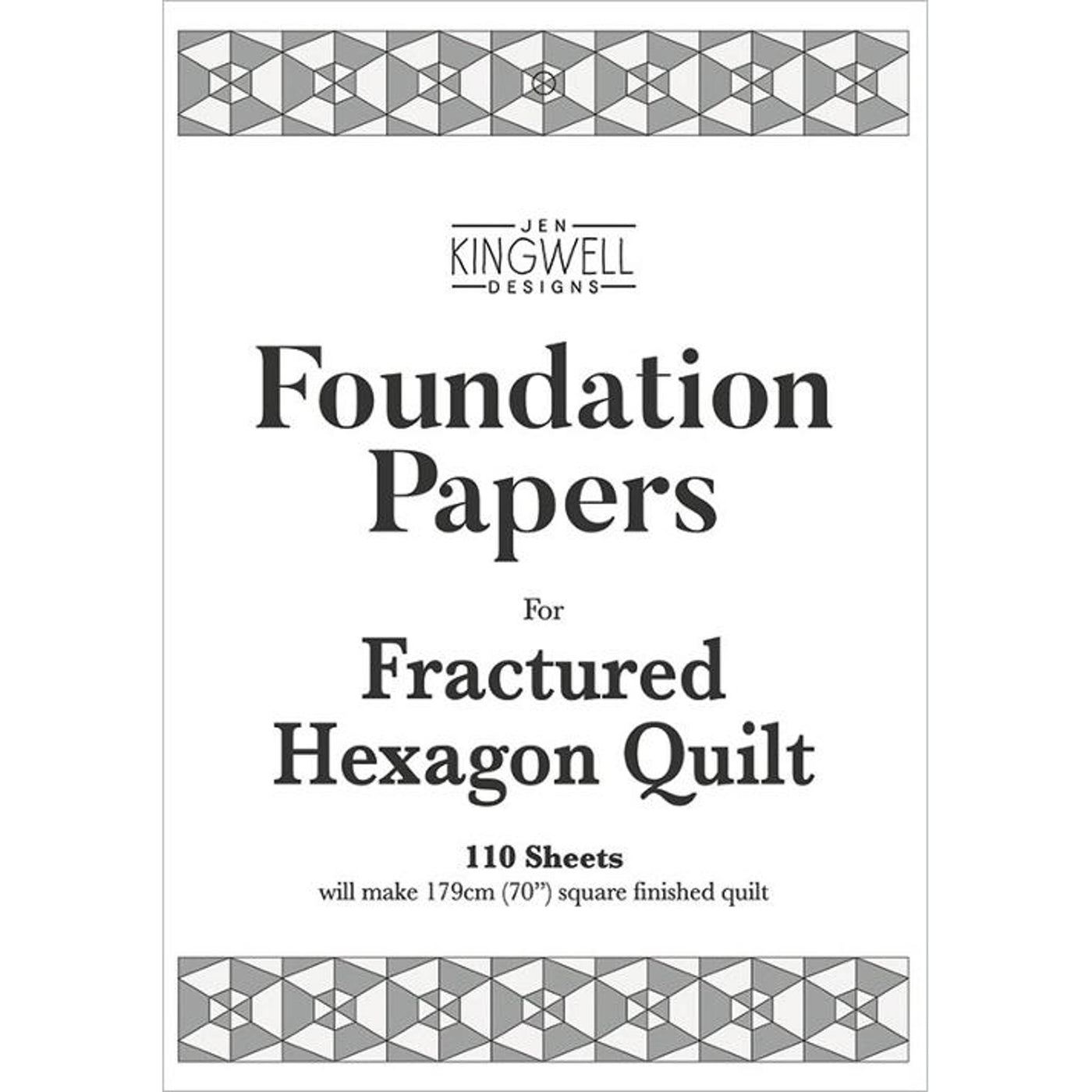 Foundation paper - Fracture Hexagon quilt Jen Kingwell
