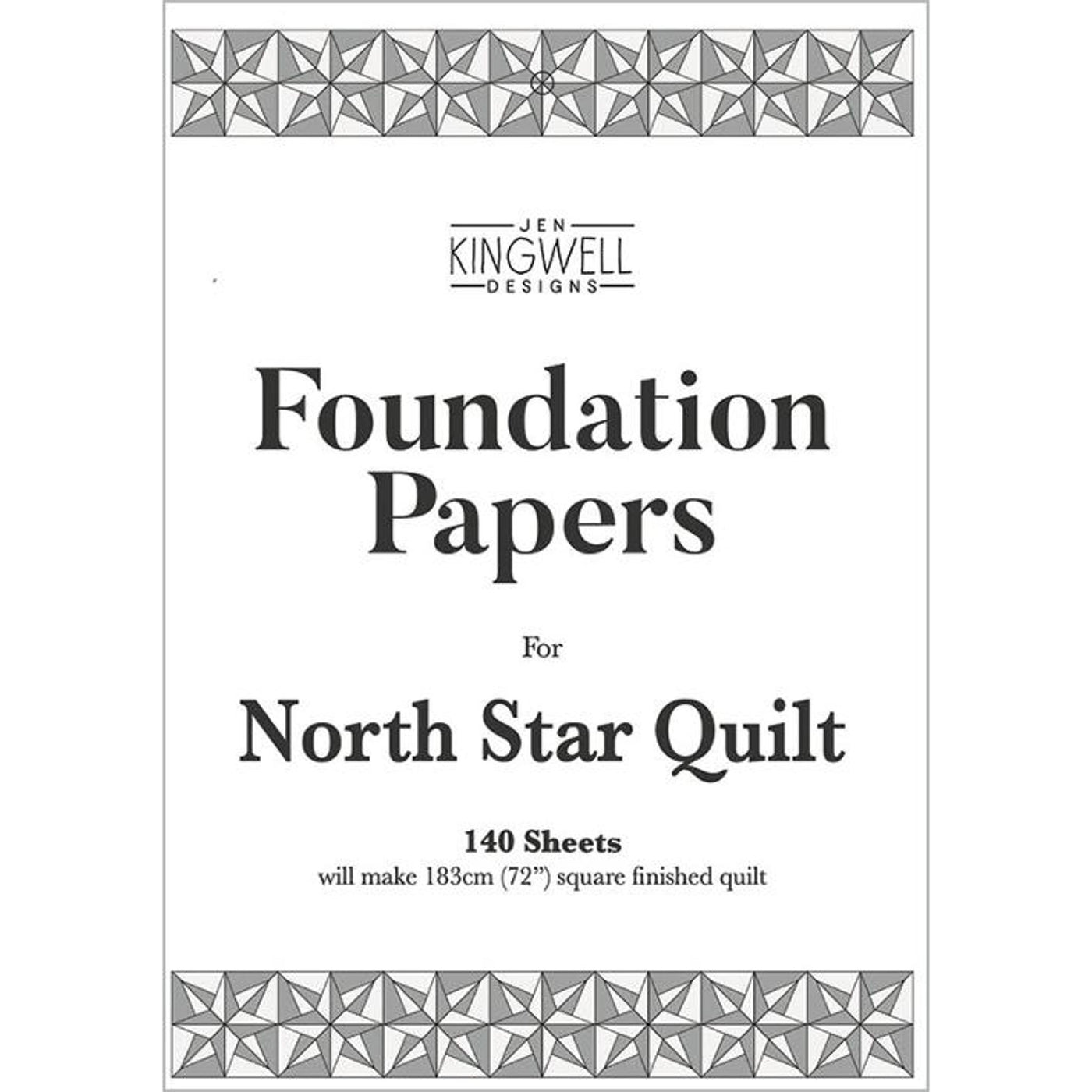 Foundation paper - North Star quilt Jen Kingwell 70 ark