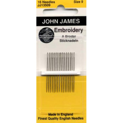 John James Embroidery Needles Size 9