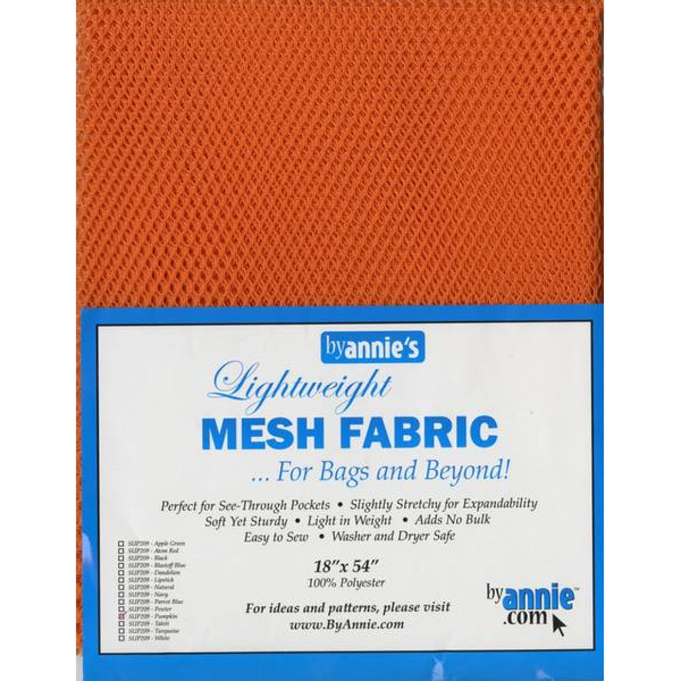 Lightwight Mesh stoff 18""x54"" - Pumpkin