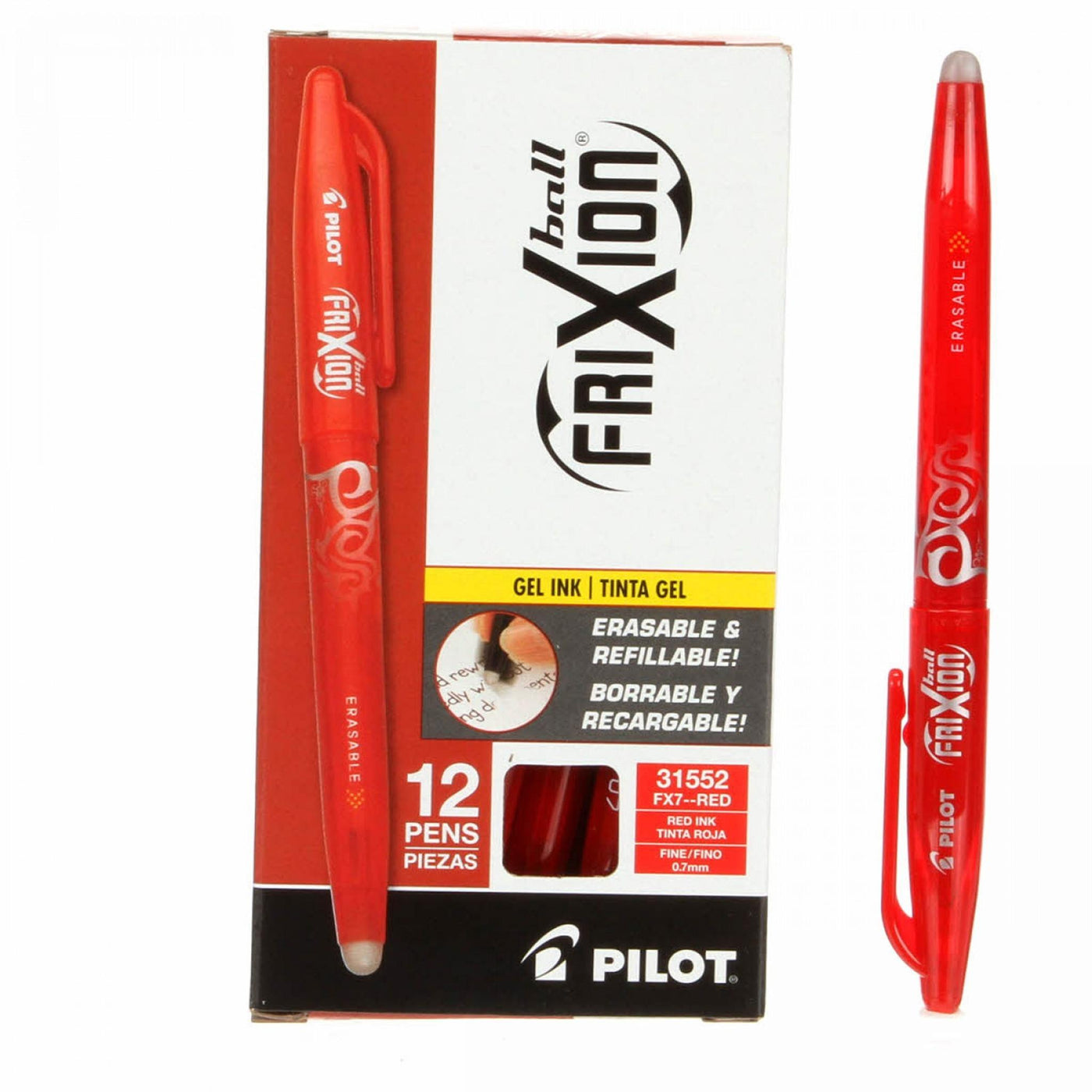 Pilot Rød friXion ball - strykes vekk