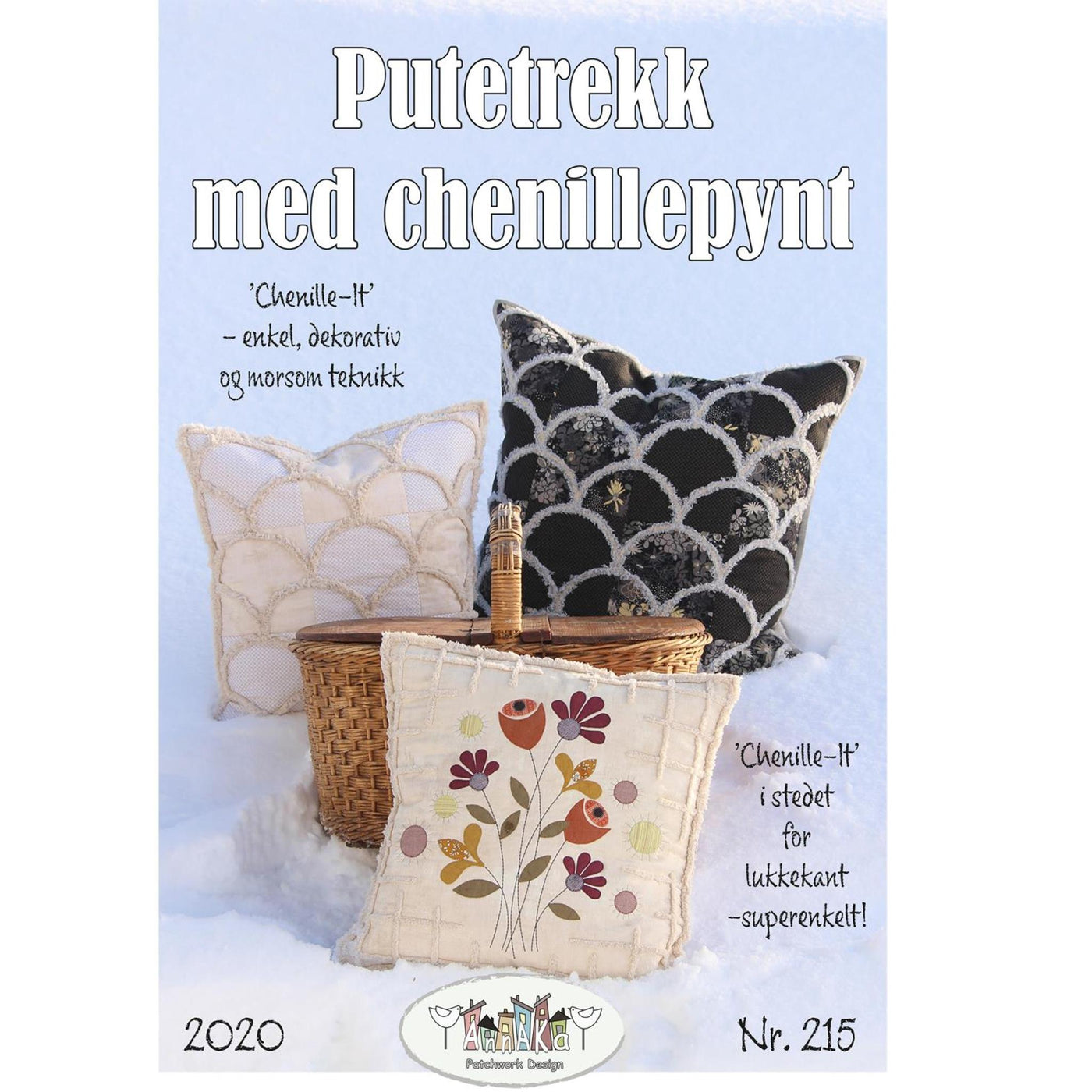 Putetrekk med chennillepynt