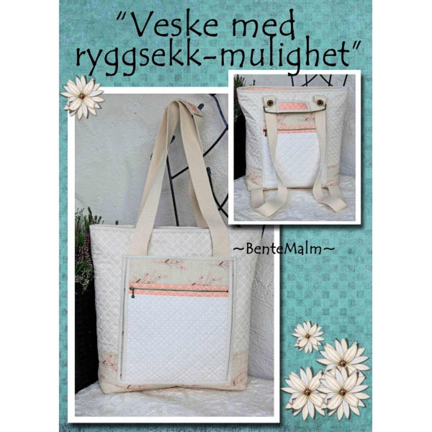 Veske med ryggsekk-mulighet